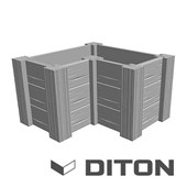 DITON LINIE DŘEVA Záhon V. DUB tmavý 126/126/75cm